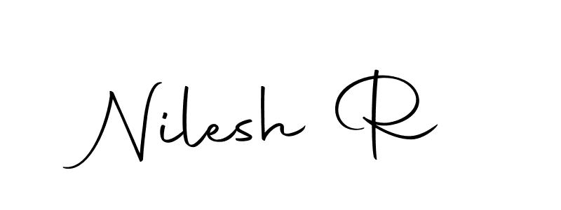 Design your own signature with our free online signature maker. With this signature software, you can create a handwritten (Autography-DOLnW) signature for name Nilesh R. Nilesh R signature style 10 images and pictures png