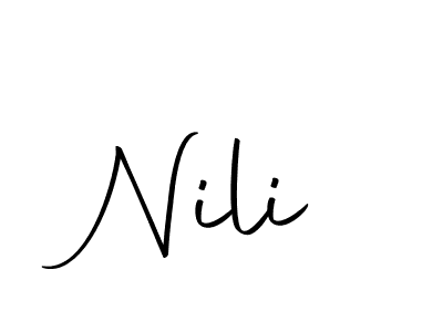 Create a beautiful signature design for name Nili. With this signature (Autography-DOLnW) fonts, you can make a handwritten signature for free. Nili signature style 10 images and pictures png