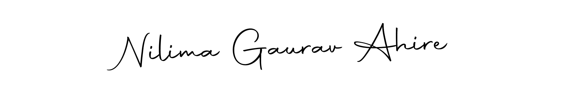 Make a short Nilima Gaurav Ahire signature style. Manage your documents anywhere anytime using Autography-DOLnW. Create and add eSignatures, submit forms, share and send files easily. Nilima Gaurav Ahire signature style 10 images and pictures png