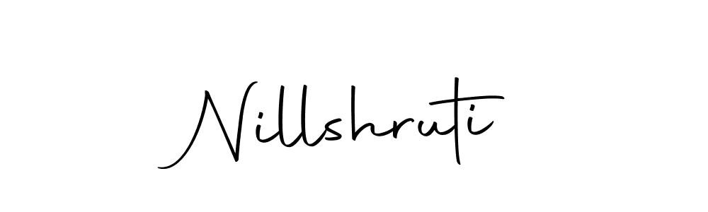 How to make Nillshruti signature? Autography-DOLnW is a professional autograph style. Create handwritten signature for Nillshruti name. Nillshruti signature style 10 images and pictures png