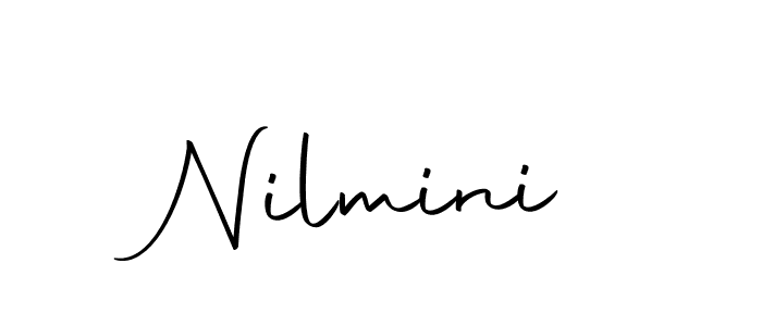 Use a signature maker to create a handwritten signature online. With this signature software, you can design (Autography-DOLnW) your own signature for name Nilmini. Nilmini signature style 10 images and pictures png