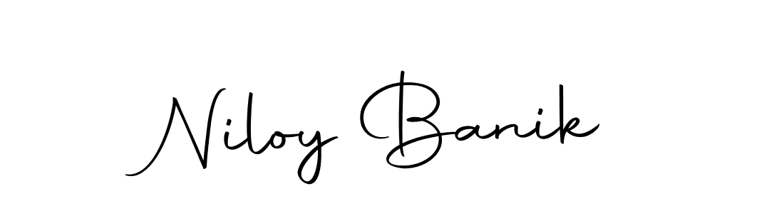 Create a beautiful signature design for name Niloy Banik. With this signature (Autography-DOLnW) fonts, you can make a handwritten signature for free. Niloy Banik signature style 10 images and pictures png