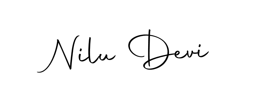 How to make Nilu Devi name signature. Use Autography-DOLnW style for creating short signs online. This is the latest handwritten sign. Nilu Devi signature style 10 images and pictures png