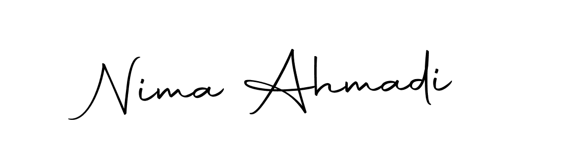 The best way (Autography-DOLnW) to make a short signature is to pick only two or three words in your name. The name Nima Ahmadi include a total of six letters. For converting this name. Nima Ahmadi signature style 10 images and pictures png