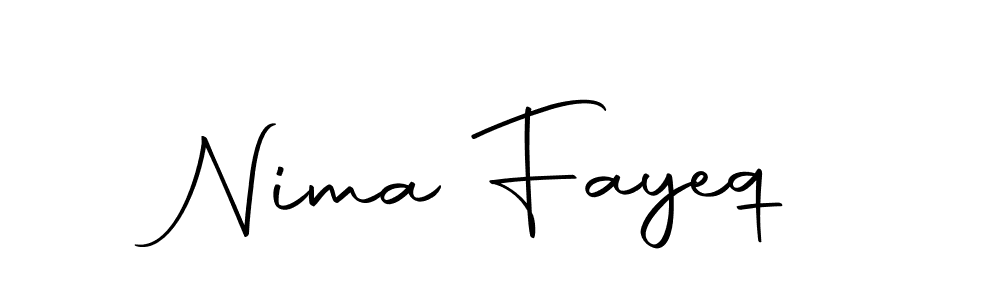 Similarly Autography-DOLnW is the best handwritten signature design. Signature creator online .You can use it as an online autograph creator for name Nima Fayeq. Nima Fayeq signature style 10 images and pictures png