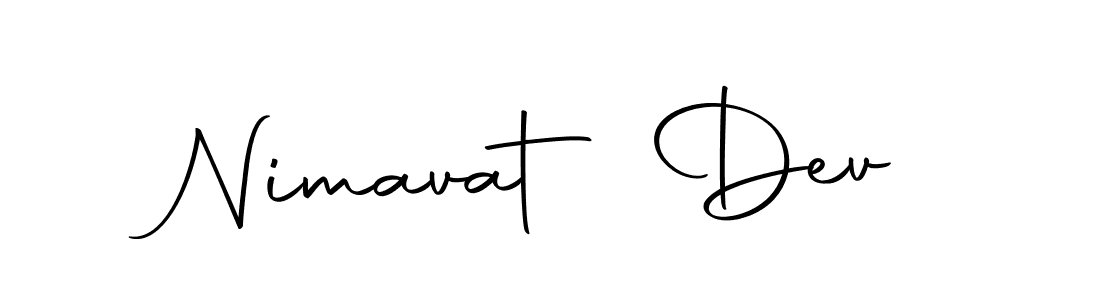Design your own signature with our free online signature maker. With this signature software, you can create a handwritten (Autography-DOLnW) signature for name Nimavat Dev. Nimavat Dev signature style 10 images and pictures png
