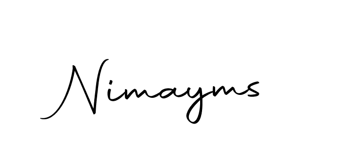 Make a beautiful signature design for name Nimayms. With this signature (Autography-DOLnW) style, you can create a handwritten signature for free. Nimayms signature style 10 images and pictures png