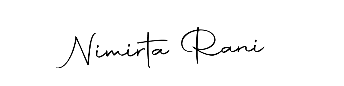 Make a beautiful signature design for name Nimirta Rani. With this signature (Autography-DOLnW) style, you can create a handwritten signature for free. Nimirta Rani signature style 10 images and pictures png