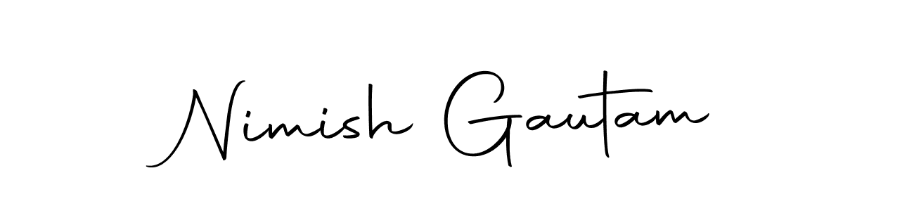You should practise on your own different ways (Autography-DOLnW) to write your name (Nimish Gautam) in signature. don't let someone else do it for you. Nimish Gautam signature style 10 images and pictures png