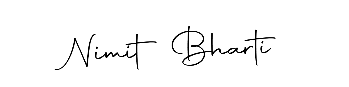 Nimit Bharti stylish signature style. Best Handwritten Sign (Autography-DOLnW) for my name. Handwritten Signature Collection Ideas for my name Nimit Bharti. Nimit Bharti signature style 10 images and pictures png