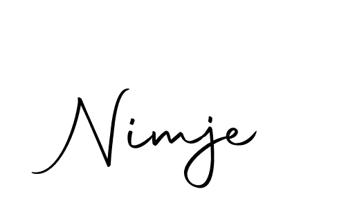 Nimje stylish signature style. Best Handwritten Sign (Autography-DOLnW) for my name. Handwritten Signature Collection Ideas for my name Nimje. Nimje signature style 10 images and pictures png