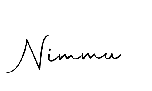 Design your own signature with our free online signature maker. With this signature software, you can create a handwritten (Autography-DOLnW) signature for name Nimmu. Nimmu signature style 10 images and pictures png