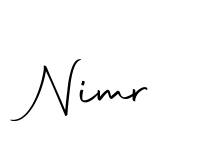 How to make Nimr signature? Autography-DOLnW is a professional autograph style. Create handwritten signature for Nimr name. Nimr signature style 10 images and pictures png