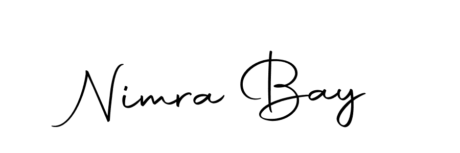 Design your own signature with our free online signature maker. With this signature software, you can create a handwritten (Autography-DOLnW) signature for name Nimra Bay. Nimra Bay signature style 10 images and pictures png