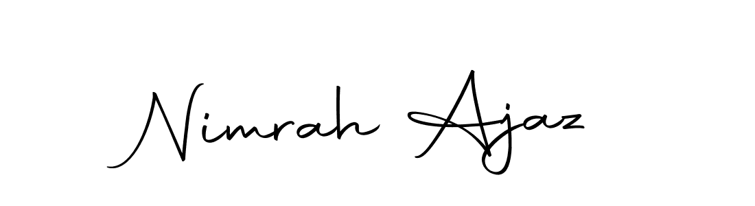 You should practise on your own different ways (Autography-DOLnW) to write your name (Nimrah Ajaz) in signature. don't let someone else do it for you. Nimrah Ajaz signature style 10 images and pictures png