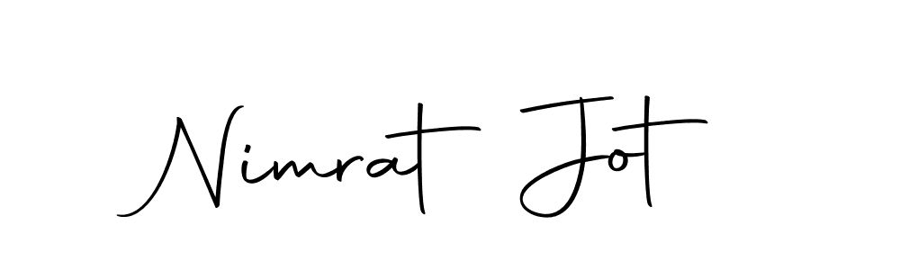 How to make Nimrat Jot name signature. Use Autography-DOLnW style for creating short signs online. This is the latest handwritten sign. Nimrat Jot signature style 10 images and pictures png