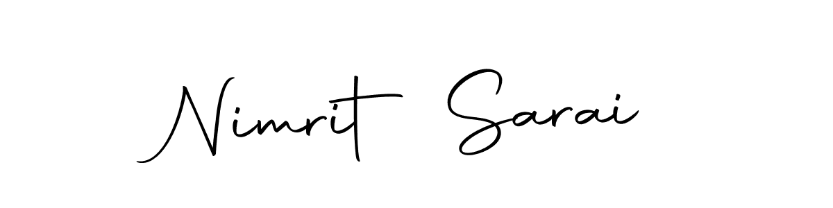 Also You can easily find your signature by using the search form. We will create Nimrit Sarai name handwritten signature images for you free of cost using Autography-DOLnW sign style. Nimrit Sarai signature style 10 images and pictures png