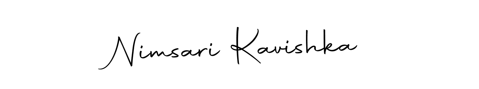 The best way (Autography-DOLnW) to make a short signature is to pick only two or three words in your name. The name Nimsari Kavishka include a total of six letters. For converting this name. Nimsari Kavishka signature style 10 images and pictures png