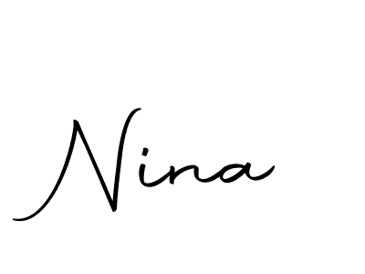 Design your own signature with our free online signature maker. With this signature software, you can create a handwritten (Autography-DOLnW) signature for name Nina. Nina signature style 10 images and pictures png