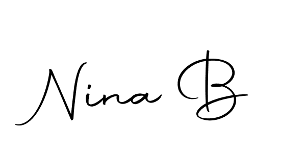 You can use this online signature creator to create a handwritten signature for the name Nina B. This is the best online autograph maker. Nina B signature style 10 images and pictures png