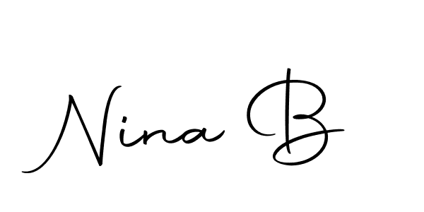 You can use this online signature creator to create a handwritten signature for the name Nina B. This is the best online autograph maker. Nina B signature style 10 images and pictures png