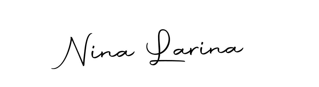 Make a beautiful signature design for name Nina Larina. With this signature (Autography-DOLnW) style, you can create a handwritten signature for free. Nina Larina signature style 10 images and pictures png