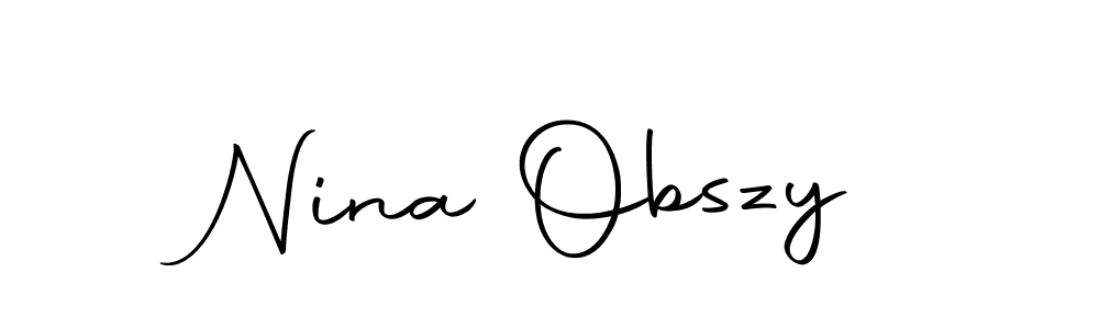 You should practise on your own different ways (Autography-DOLnW) to write your name (Nina Obszy) in signature. don't let someone else do it for you. Nina Obszy signature style 10 images and pictures png