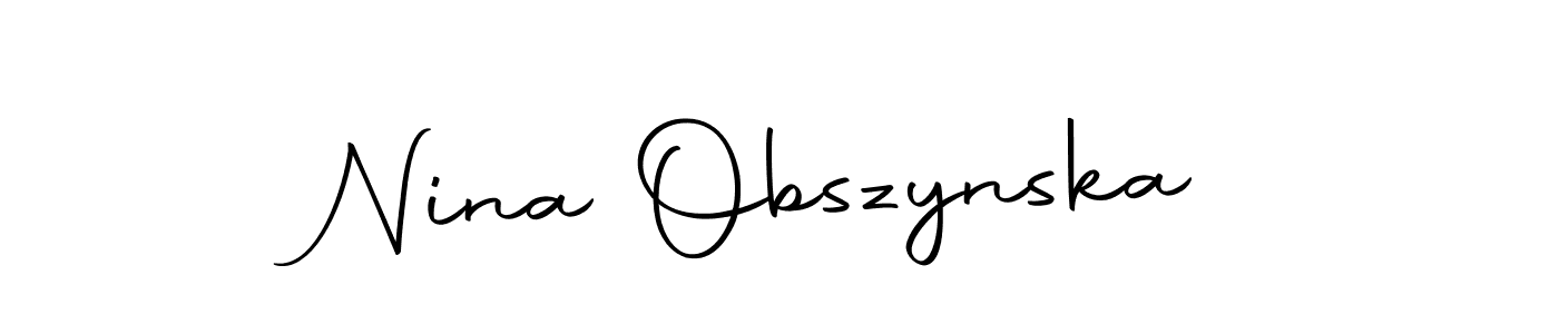 You can use this online signature creator to create a handwritten signature for the name Nina Obszynska. This is the best online autograph maker. Nina Obszynska signature style 10 images and pictures png