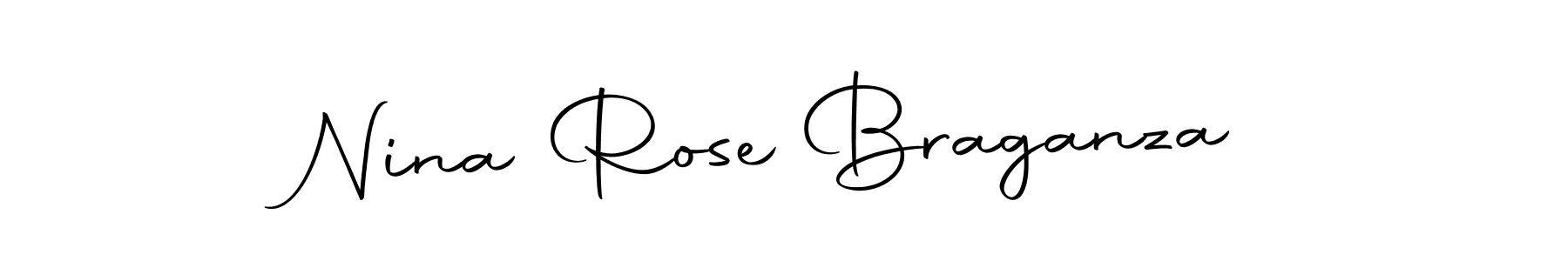 Make a short Nina Rose Braganza signature style. Manage your documents anywhere anytime using Autography-DOLnW. Create and add eSignatures, submit forms, share and send files easily. Nina Rose Braganza signature style 10 images and pictures png