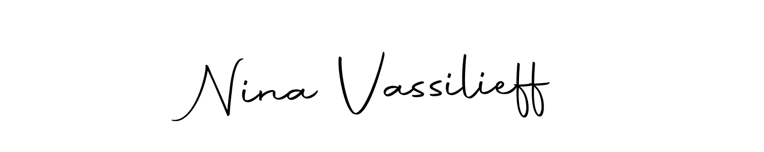 How to make Nina Vassilieff name signature. Use Autography-DOLnW style for creating short signs online. This is the latest handwritten sign. Nina Vassilieff signature style 10 images and pictures png