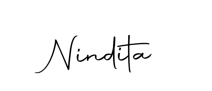 Make a beautiful signature design for name Nindita. With this signature (Autography-DOLnW) style, you can create a handwritten signature for free. Nindita signature style 10 images and pictures png