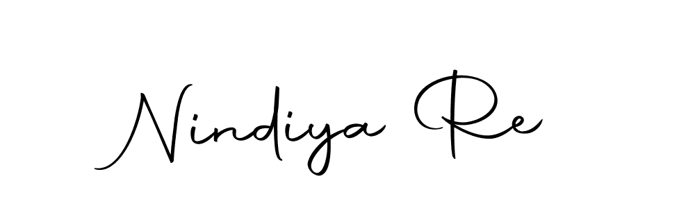 How to make Nindiya Re name signature. Use Autography-DOLnW style for creating short signs online. This is the latest handwritten sign. Nindiya Re signature style 10 images and pictures png