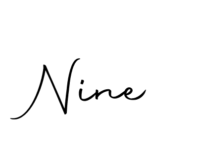 Make a beautiful signature design for name Nine. With this signature (Autography-DOLnW) style, you can create a handwritten signature for free. Nine signature style 10 images and pictures png