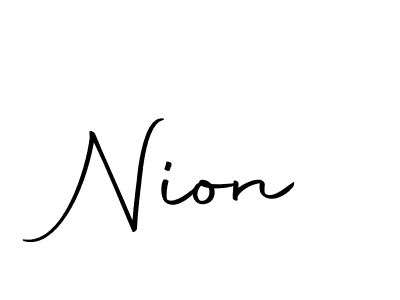 Nion stylish signature style. Best Handwritten Sign (Autography-DOLnW) for my name. Handwritten Signature Collection Ideas for my name Nion. Nion signature style 10 images and pictures png