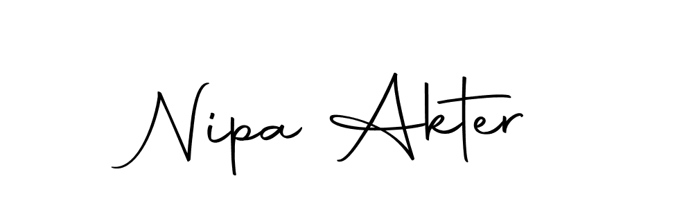 Create a beautiful signature design for name Nipa Akter. With this signature (Autography-DOLnW) fonts, you can make a handwritten signature for free. Nipa Akter signature style 10 images and pictures png