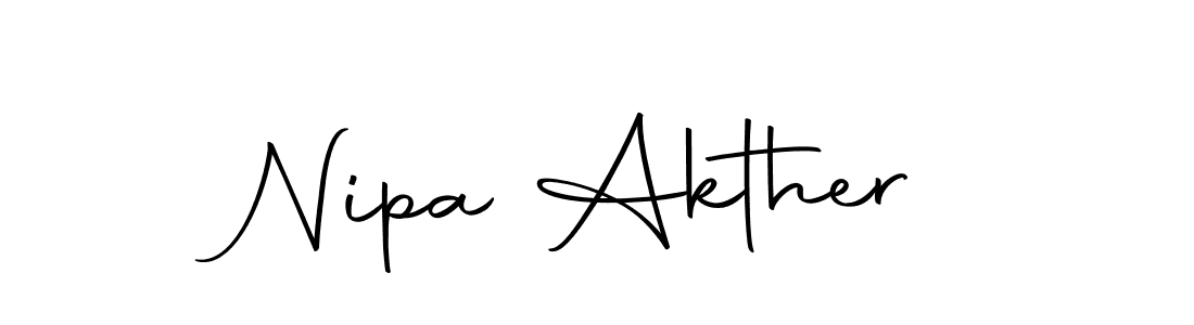 Create a beautiful signature design for name Nipa Akther. With this signature (Autography-DOLnW) fonts, you can make a handwritten signature for free. Nipa Akther signature style 10 images and pictures png