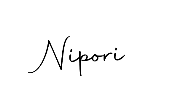 Design your own signature with our free online signature maker. With this signature software, you can create a handwritten (Autography-DOLnW) signature for name Nipori. Nipori signature style 10 images and pictures png