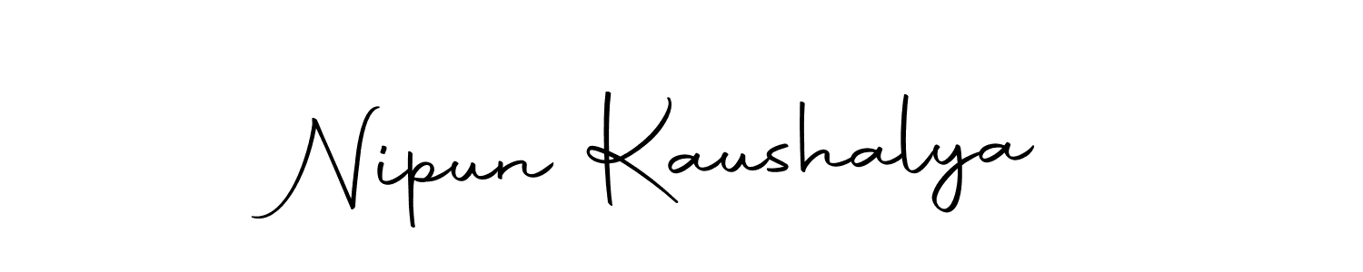 How to make Nipun Kaushalya name signature. Use Autography-DOLnW style for creating short signs online. This is the latest handwritten sign. Nipun Kaushalya signature style 10 images and pictures png