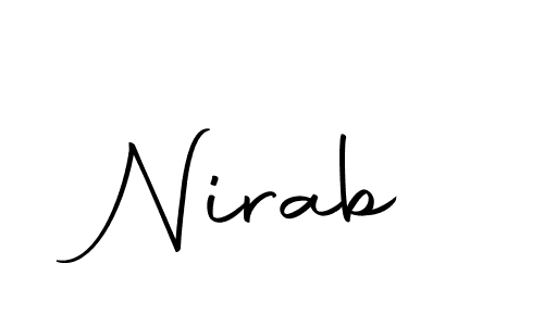 Create a beautiful signature design for name Nirab. With this signature (Autography-DOLnW) fonts, you can make a handwritten signature for free. Nirab signature style 10 images and pictures png