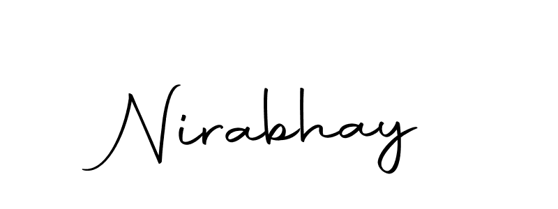 You should practise on your own different ways (Autography-DOLnW) to write your name (Nirabhay) in signature. don't let someone else do it for you. Nirabhay signature style 10 images and pictures png