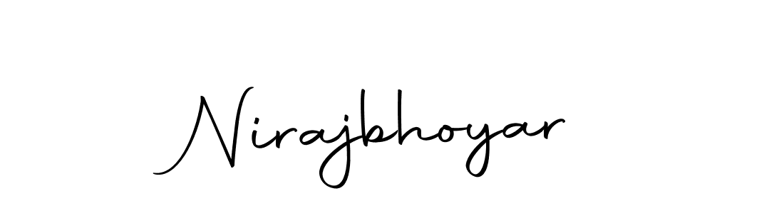 How to make Nirajbhoyar name signature. Use Autography-DOLnW style for creating short signs online. This is the latest handwritten sign. Nirajbhoyar signature style 10 images and pictures png