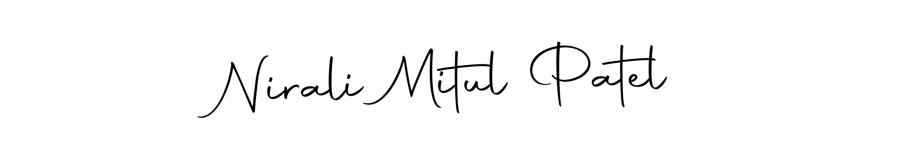 Create a beautiful signature design for name Nirali Mitul Patel. With this signature (Autography-DOLnW) fonts, you can make a handwritten signature for free. Nirali Mitul Patel signature style 10 images and pictures png