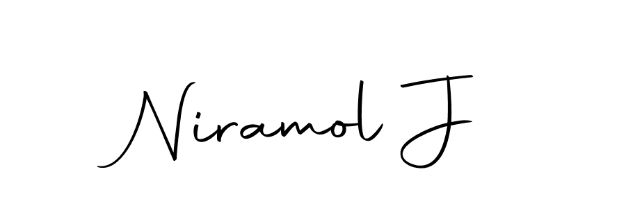 Create a beautiful signature design for name Niramol J. With this signature (Autography-DOLnW) fonts, you can make a handwritten signature for free. Niramol J signature style 10 images and pictures png