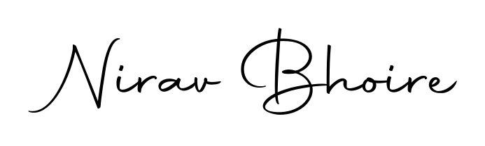 Use a signature maker to create a handwritten signature online. With this signature software, you can design (Autography-DOLnW) your own signature for name Nirav Bhoire. Nirav Bhoire signature style 10 images and pictures png