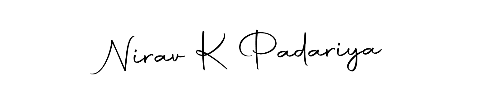 Make a beautiful signature design for name Nirav K Padariya. Use this online signature maker to create a handwritten signature for free. Nirav K Padariya signature style 10 images and pictures png