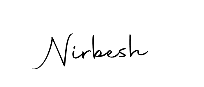 Nirbesh stylish signature style. Best Handwritten Sign (Autography-DOLnW) for my name. Handwritten Signature Collection Ideas for my name Nirbesh. Nirbesh signature style 10 images and pictures png