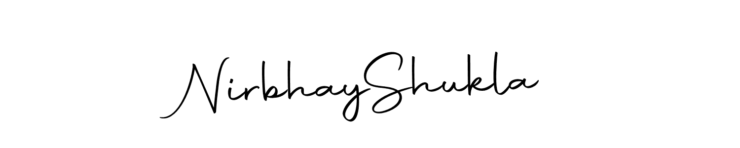 How to make Nirbhay  Shukla name signature. Use Autography-DOLnW style for creating short signs online. This is the latest handwritten sign. Nirbhay  Shukla signature style 10 images and pictures png