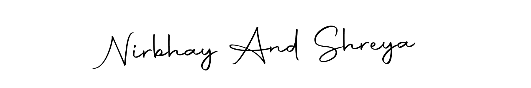 Also we have Nirbhay And Shreya name is the best signature style. Create professional handwritten signature collection using Autography-DOLnW autograph style. Nirbhay And Shreya signature style 10 images and pictures png