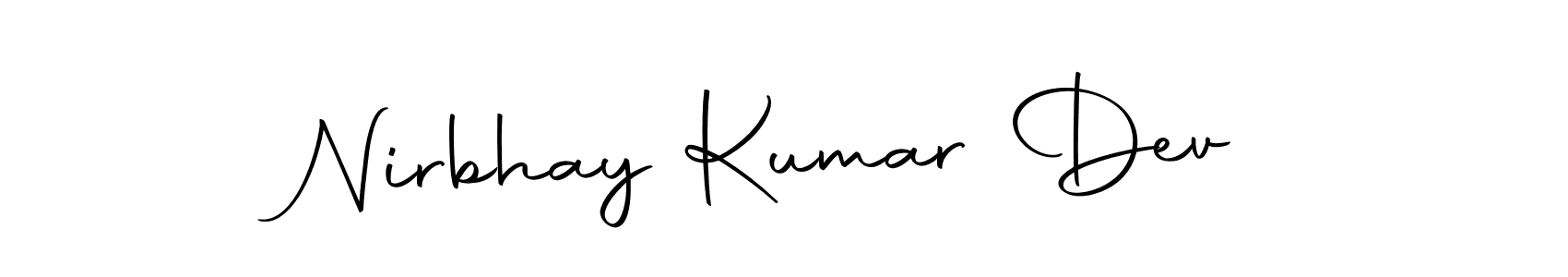 Make a beautiful signature design for name Nirbhay Kumar Dev. With this signature (Autography-DOLnW) style, you can create a handwritten signature for free. Nirbhay Kumar Dev signature style 10 images and pictures png