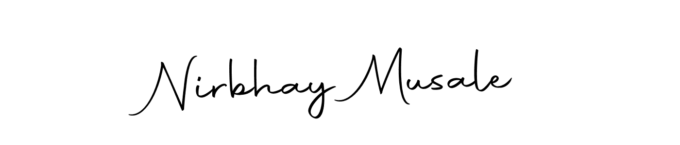 Create a beautiful signature design for name Nirbhay Musale. With this signature (Autography-DOLnW) fonts, you can make a handwritten signature for free. Nirbhay Musale signature style 10 images and pictures png